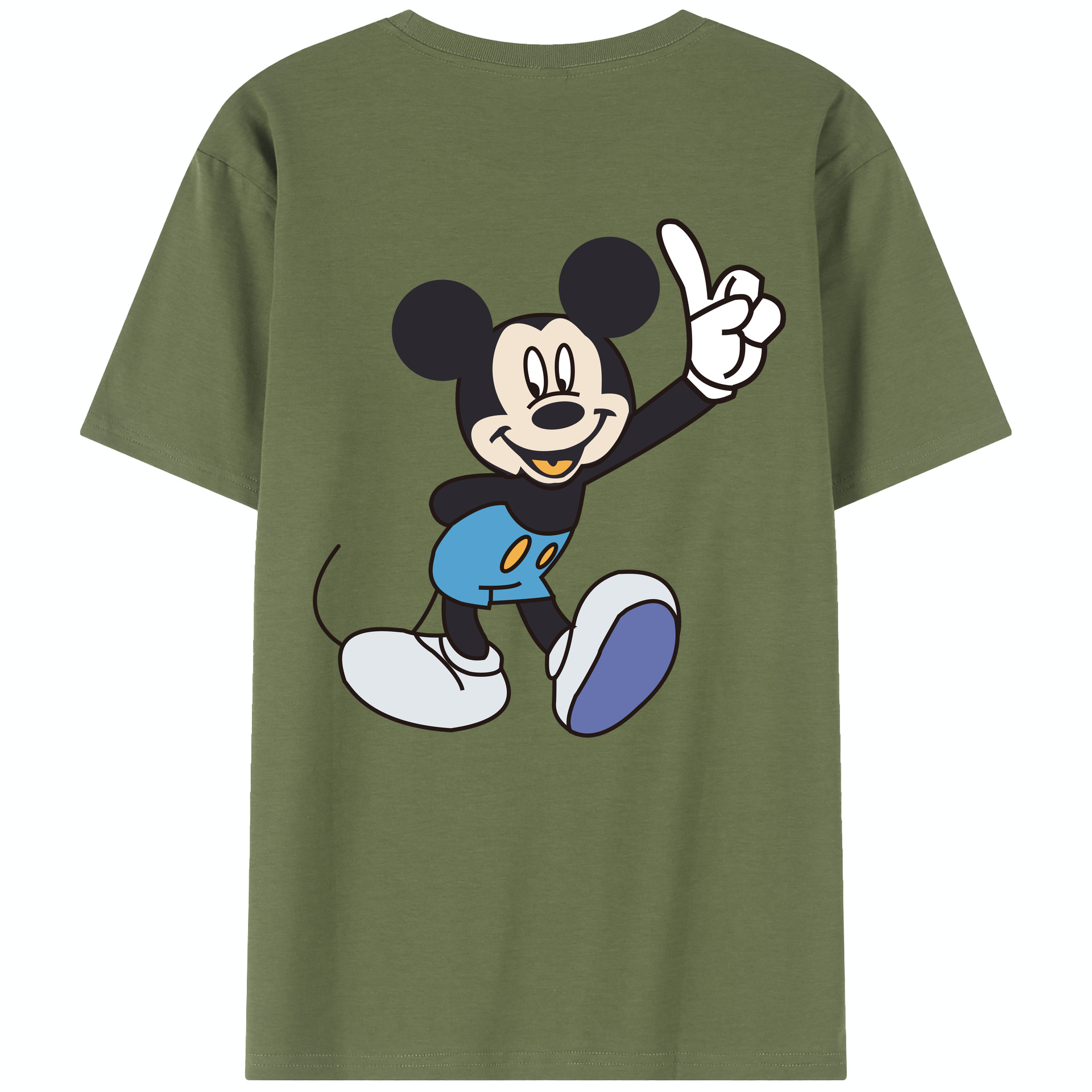 （画像用） ミッキーマウス Mickey Mouse 綿100％半袖Tシャツ（背面プリント）